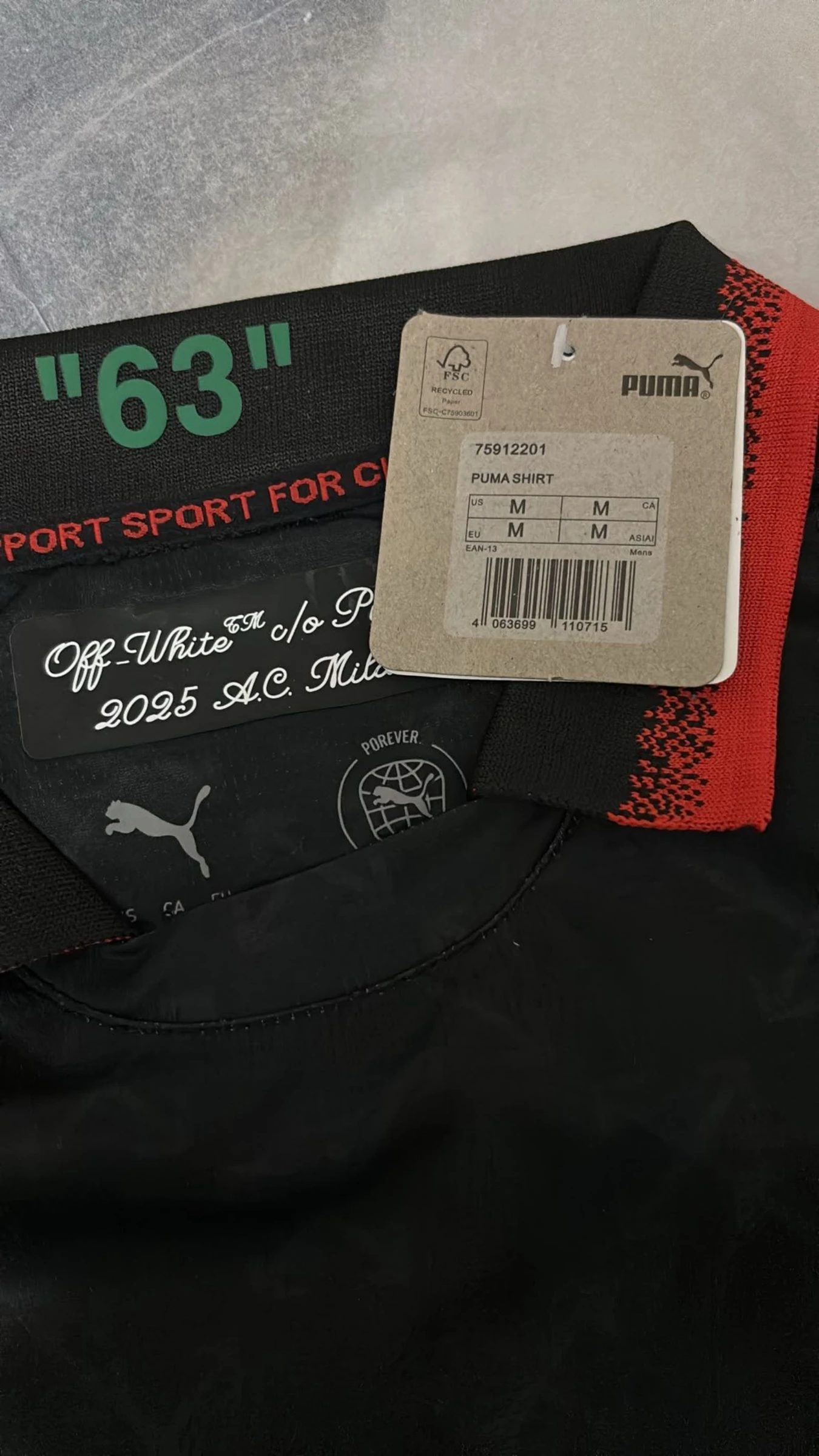 T-shirt Ac Milan off White taille M – photo 4